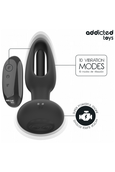 Plug anale con lingua vibrante e telecomando Addicted Toys - foto 6 di 7