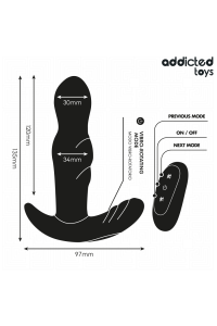 Plug anale vibrante rotante con telecomando Addicted Toys - foto 6 di 7