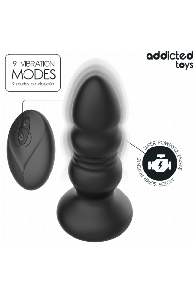 Plug anale vibrante con movimento Addicted Toys - foto 4 di 7