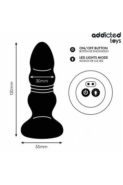 Plug anale vibrante con movimento Addicted Toys - foto 6 di 7