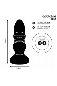 Plug anale vibrante con movimento Addicted Toys - foto 6 di 7