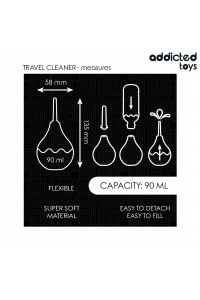 Pulitore anale da viaggio Addicted Toys taglia S 90 ml - foto 5 di 7