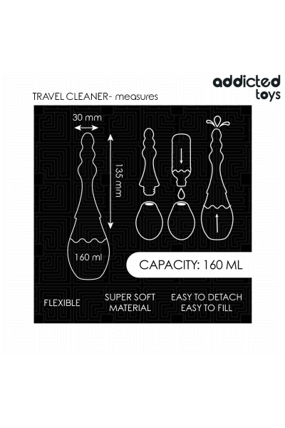 Pulitore da viaggio in silicone modello 4 Addicted Toys - foto 5 di 7