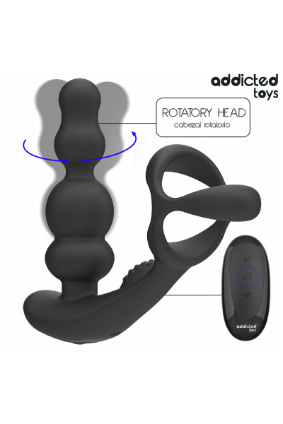 Massaggiatore prostatico rotante con telecomando Addicted Toys - foto 3 di 8