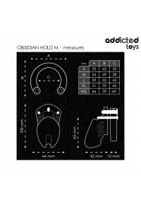 Cage per pene ADDICTED TOYS LOCKED - Obsidian Hold Taglia M - foto 4 di 7
