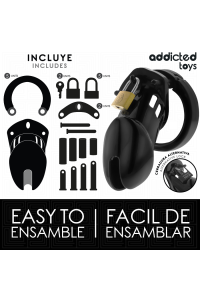 Cage per pene ADDICTED TOYS LOCKED - Obsidian Hold Taglia M - foto 5 di 7
