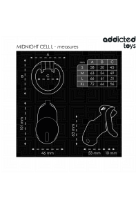 Cage per pene ADDICTED TOYS LOCKED - MINDNIGHT CELL Taglia L - foto 5 di 7