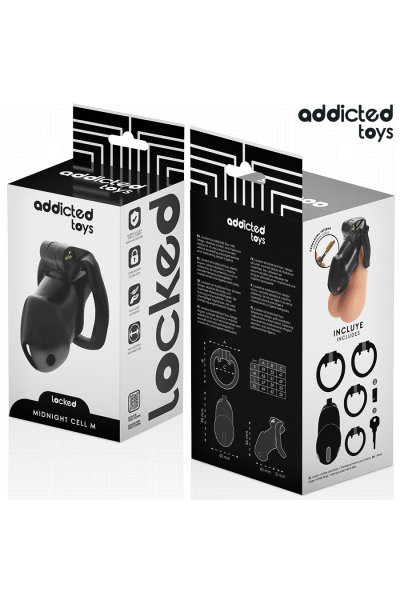 Cage per pene ADDICTED TOYS LOCKED - MINDNIGHT SIZE M - foto 6 di 7