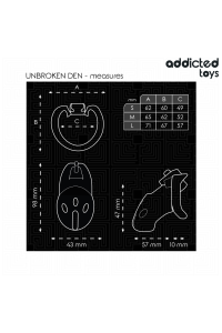 Cage per pene ADDICTED TOYS LOCKED - UNBROKEN DEN 9.8 CM - foto 5 di 7