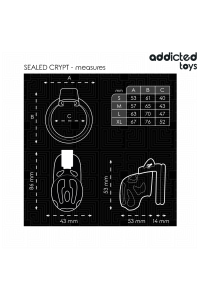 Gabbia per pene ADDICTED TOYS LOCKED - SEALED CRYPT 8 CM - foto 5 di 7