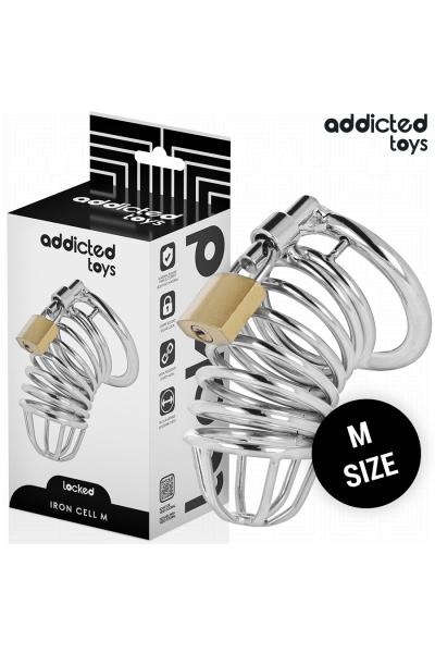 Cella metallica per pene Addicted Toys Locked - Iron Cell taglia M - foto 1 di 7