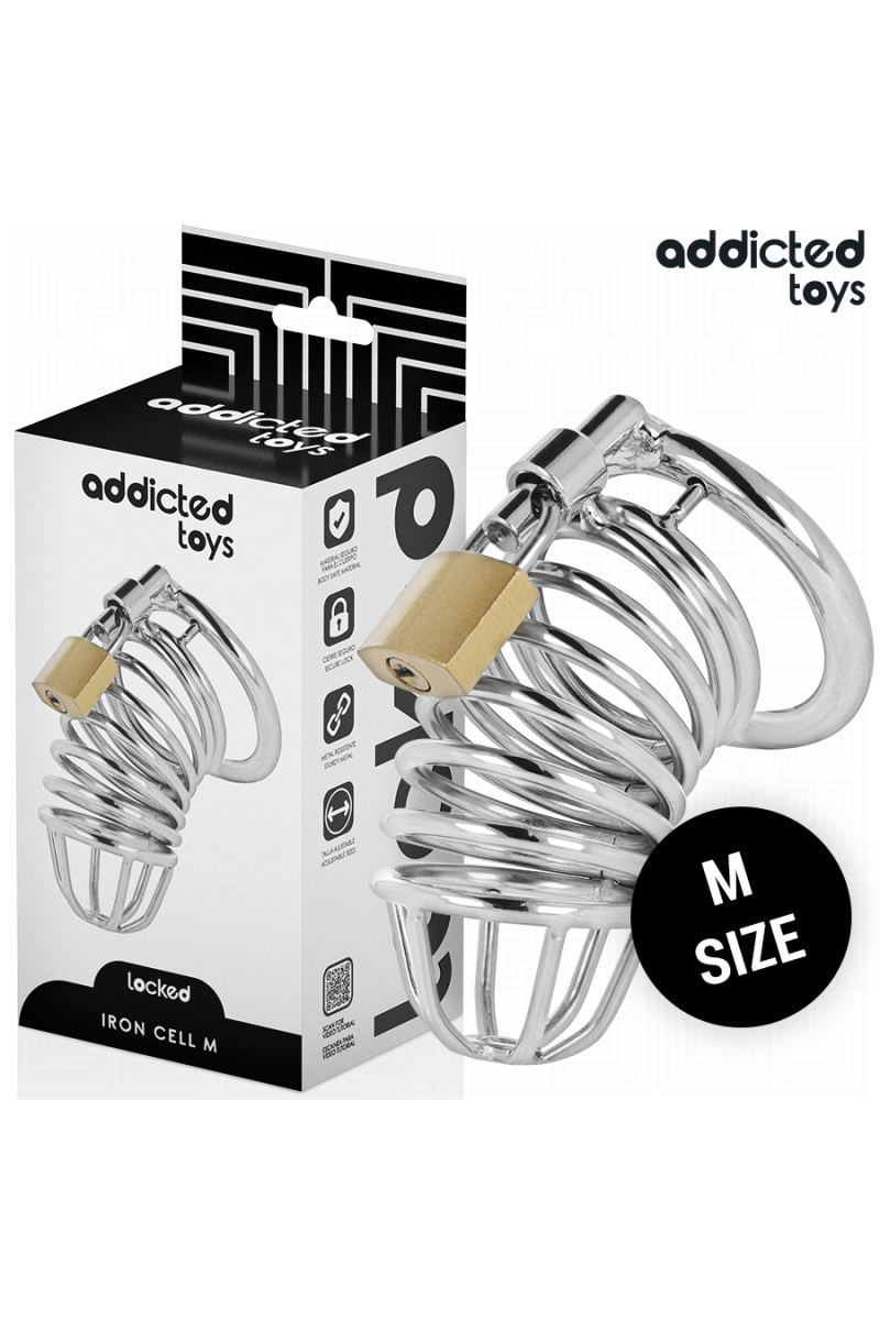 Cella metallica per pene Addicted Toys Locked - Iron Cell taglia M - foto 1 di 7