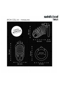 Cella metallica per pene Addicted Toys Locked - Iron Cell taglia M - foto 5 di 7