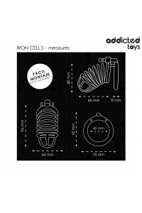 Gabbia per pene in metallo Addicted Toys Locked - Iron Cell 4 cm Taglia S - foto 5 di 7