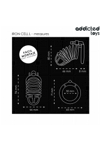Cella di castità in metallo Addicted Toys Locked - Iron Cell 5 cm Taglia L - foto 5 di 7