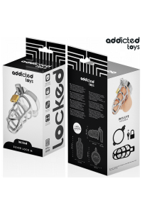 Cage per pene Addicted Toys Silver Lock - Taglia M - foto 6 di 7