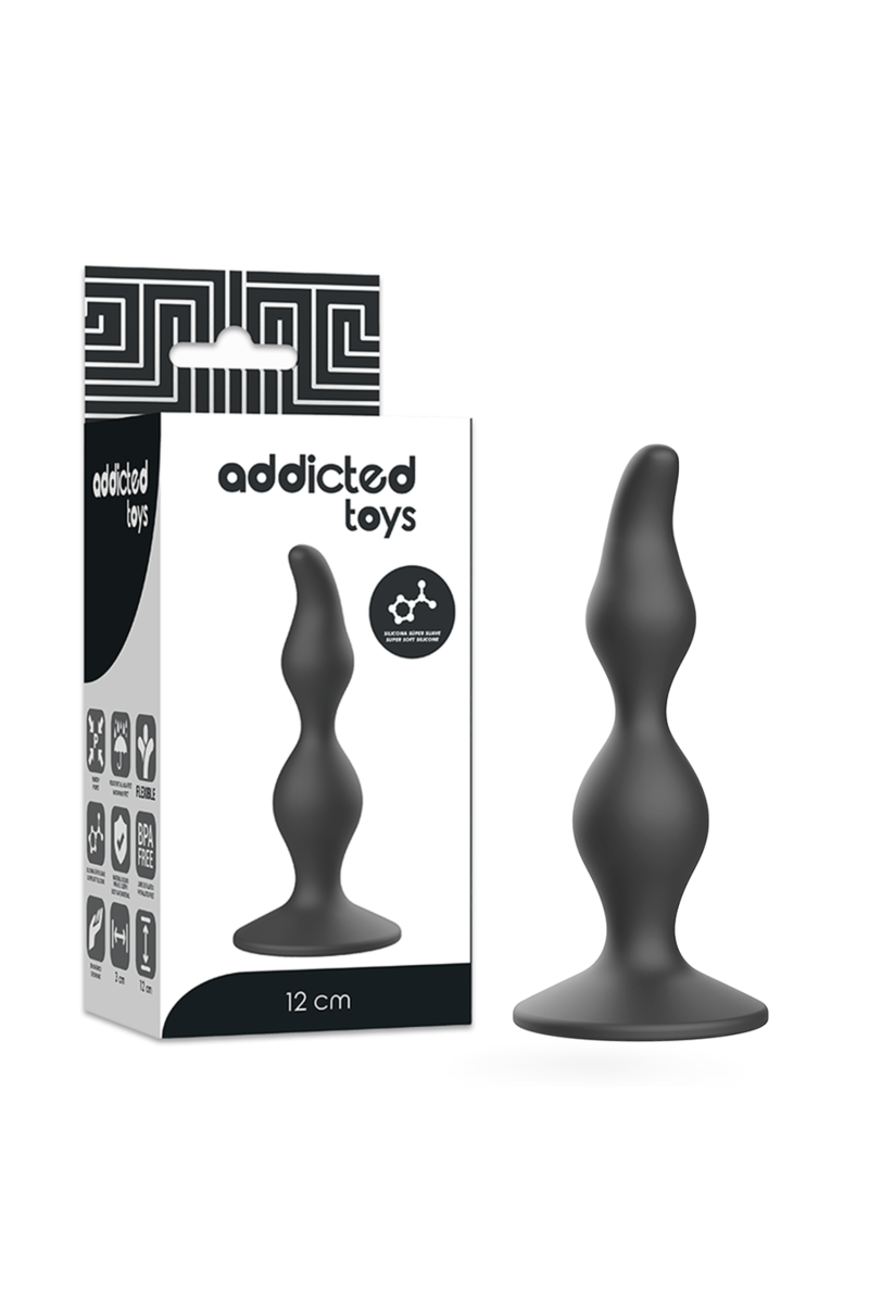 Plug anale 12 cm nero ADDICTED TOYS - foto 1 di 6