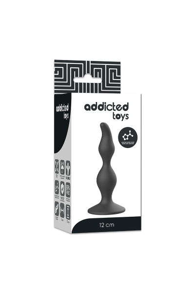 Plug anale 12 cm nero ADDICTED TOYS - foto 5 di 6
