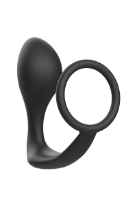 Plug anale con anello in silicone nero ADDICTED TOYS - foto 3 di 7