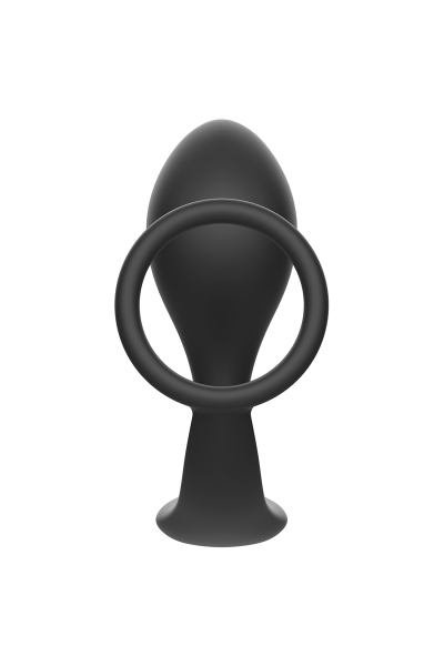 Plug anale con anello in silicone nero ADDICTED TOYS - foto 4 di 7