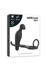 Plug anale con anello in silicone nero 12 cm ADDICTED TOYS - foto 6 di 7
