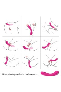 Dildo vibrante G-spot silicone fucsia ARMONY - foto 2 di 6