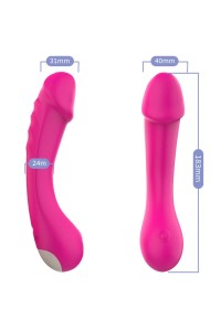 Dildo vibrante G-spot silicone fucsia ARMONY - foto 3 di 6