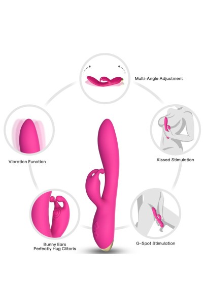 Vibratore rabbit fucsia ARMONY - foto 2 di 6