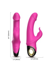 Dildo vibratore rabbit rotante Fucsia ARMONY - foto 1 di 5
