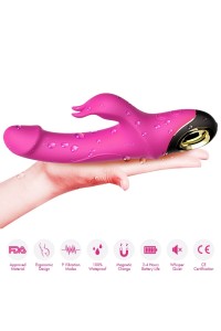 Dildo vibratore rabbit rotante Fucsia ARMONY - foto 3 di 5