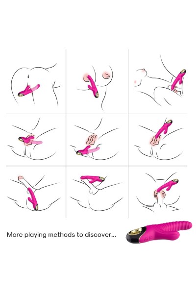 Vibratore silicone fucsia ARMONY - foto 2 di 5
