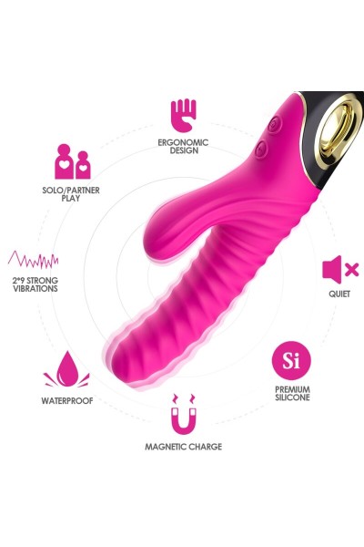 Vibratore silicone fucsia ARMONY - foto 3 di 5