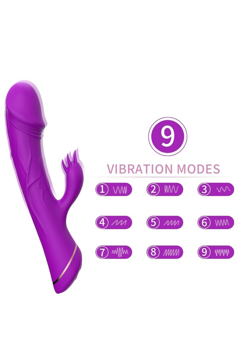 Dildo vibratore rabbit silicone viola ARMONY - foto 1 di 6