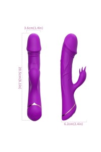 Dildo vibratore rabbit silicone viola ARMONY - foto 4 di 6