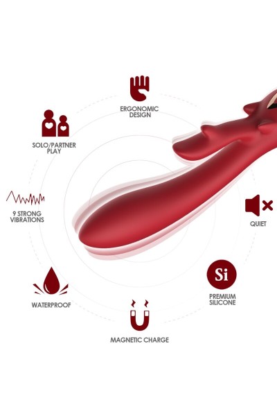 Vibratore Rabbit Curved Rosso ARMONY - foto 1 di 5