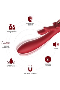Vibratore Rabbit Curved Rosso ARMONY - foto 1 di 5