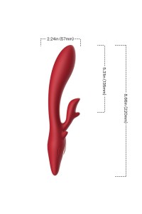 Vibratore Rabbit Curved Rosso ARMONY - foto 2 di 5