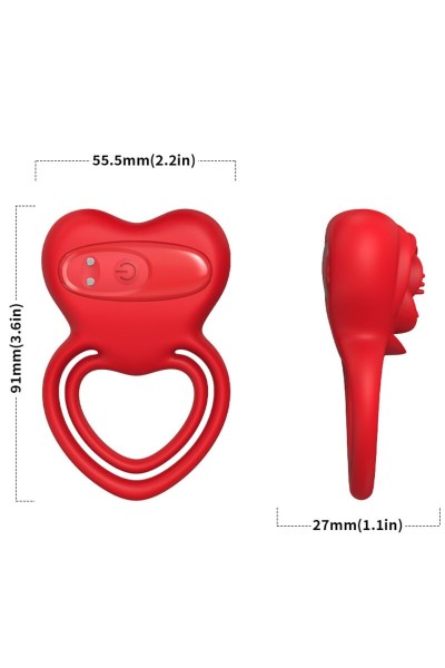 Anello vibrante ARMONY cuore rosso - foto 3 di 5