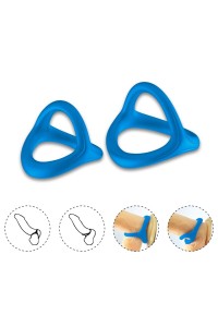 Anello per pene ARMONY TRESOR DOUBLE SILICONE blu - foto 3 di 3