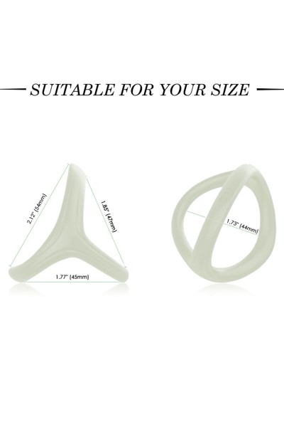 Anello per pene ARMONY TRESOR DOUBLE SILICONE LUMINOUS - foto 2 di 3