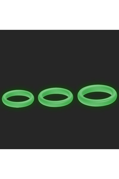 Anello per pene ARMONY - Triple Silicone Ring Luminous - foto 2 di 5