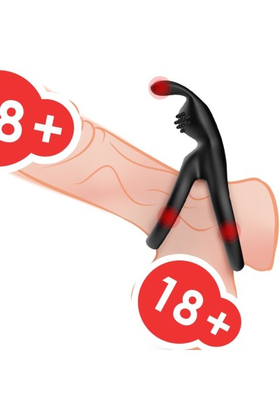 Anello per pene Armony Tensy Double Rabbit Nero - foto 4 di 4