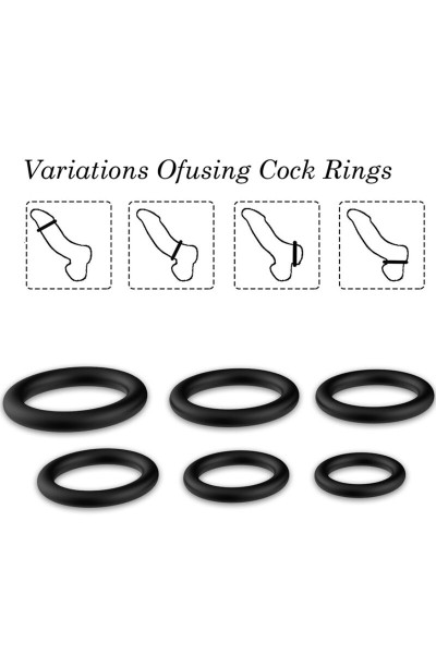 Anello per pene ARMONY in silicone nero - foto 3 di 3