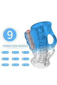 Masturbatore Finger e Vibratore Blu Gradiente ARMONY - foto 1 di 4