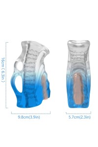 Masturbatore Finger e Vibratore Blu Gradiente ARMONY - foto 3 di 4