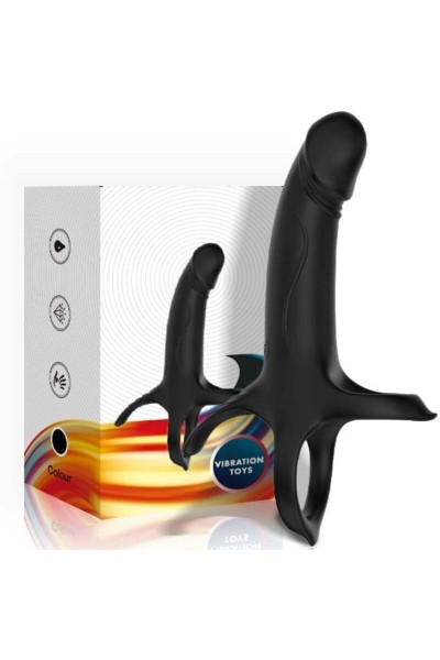 Dildo con anello e vibratore Nero ARMONY - foto 1 di 13