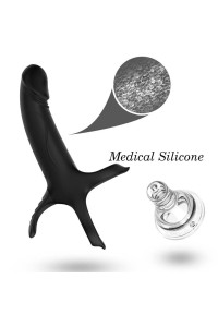 Dildo con anello e vibratore Nero ARMONY - foto 5 di 13