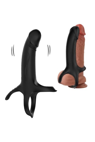 Dildo con anello e vibratore Nero ARMONY - foto 7 di 13