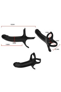 Dildo con anello e vibratore Nero ARMONY - foto 8 di 13