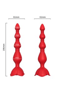 Vibratore Pagoda e Plug Anale Rosso ARMONY - foto 1 di 4